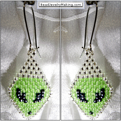 Beaded Alien Earring