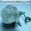 beaded white rose