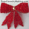 Red Ribbon Brooch
