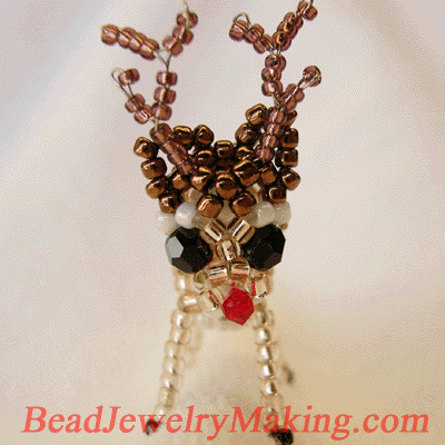 Beaded 3D Christmas Reindeer