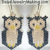 Peyote Owl Earrings