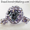 beaded purple seal frontview
