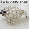 beaded silver seal