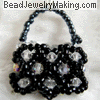 Beaded Crystal Bag Charm