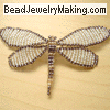 beaded dragonfly brooch