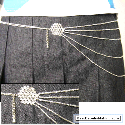 Belt Chain worn with Skirt